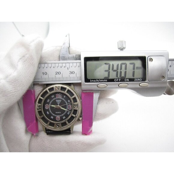 Vtg 1990 Women Guess Quartz WR Analog 34mm Dial Contemporary‎ Round Watch (F157) main image 6